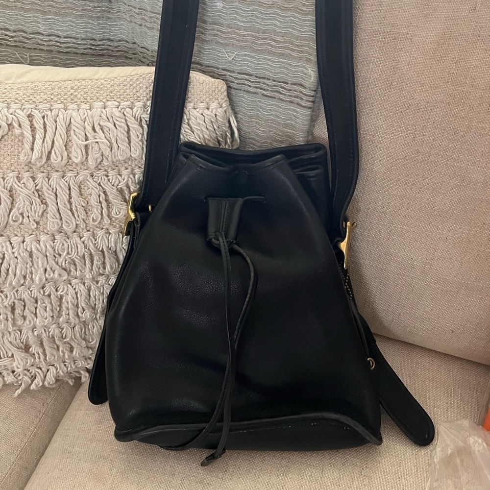 Black Coach bucket bag